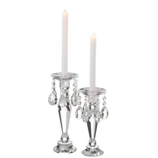 Chandelier Design en Cristal "Louise" 28cm Transparent - Image 4