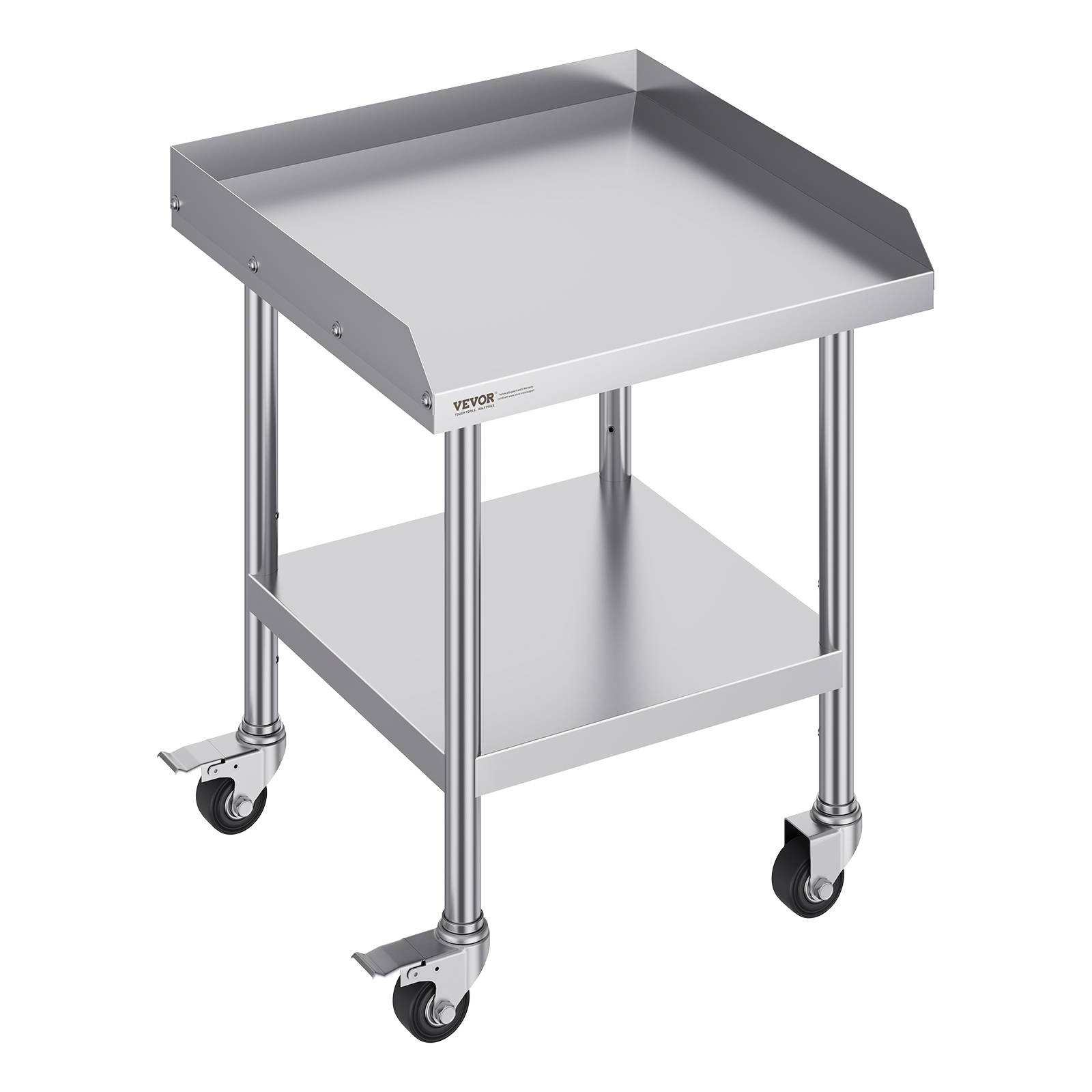 Vevor - VEVOR Table préparation métal 24"x24"x30", inox, 4 roulettes. Pour préparation aliments restaurants/maisons.