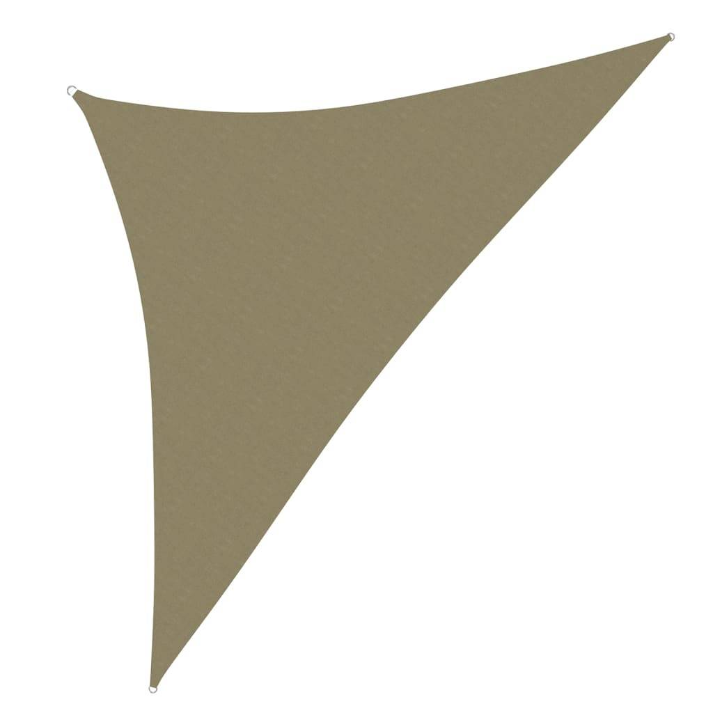Helloshop26 - Voile d'ombrage parasol tissu oxford triangulaire 4 x 4 x 5,8 m beige - Image 1
