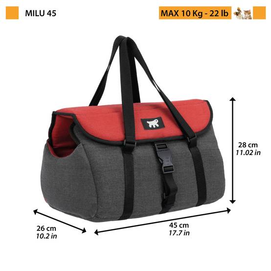Ferplast - Ferplast Sac de Trasport pour Chat MILU', Caisse de Transport Chat, Sac de Transport Chien, Bandoulière réglable, Sangle de sécurité, jusqu'à 10 Kg, - Image 2