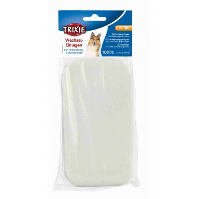 Trixie - Serviettes absorbantes pour slip de protection pour chien Trixie Lot de 10 - L, XL