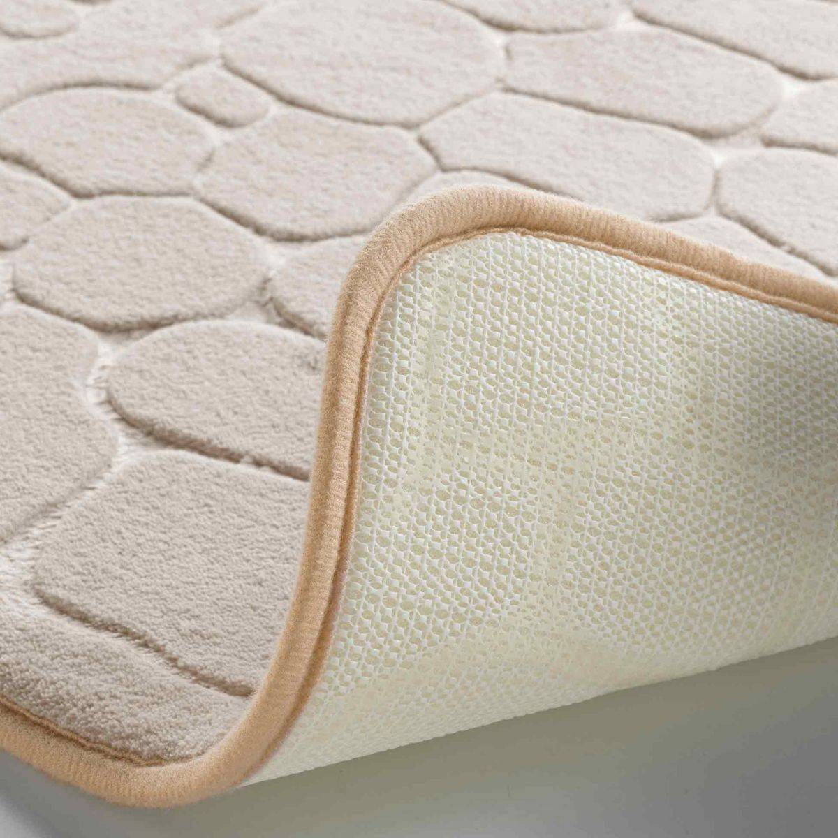 Tapis de Bain "Ricochet" 50x120cm Taupe - Image 3
