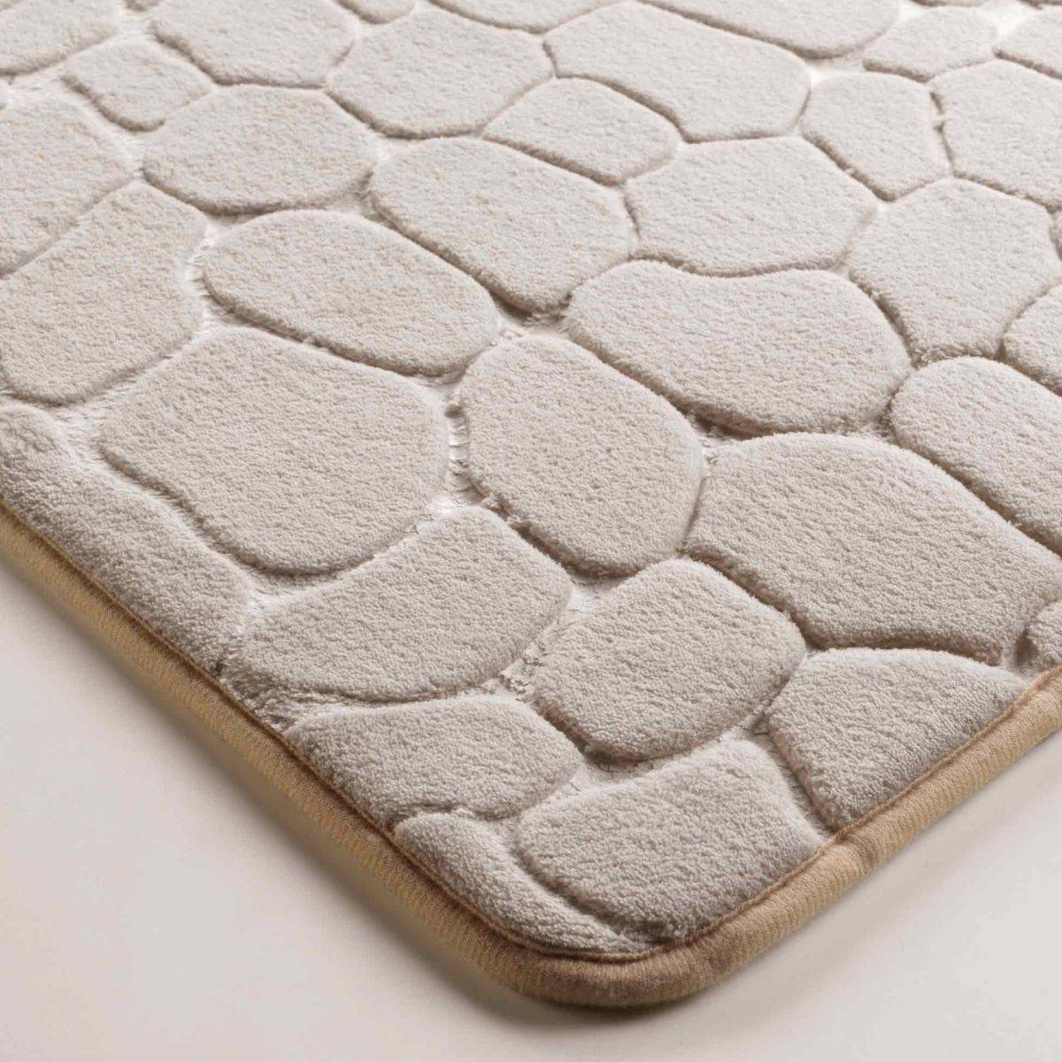 Tapis de Bain "Ricochet" 50x120cm Taupe - Image 2