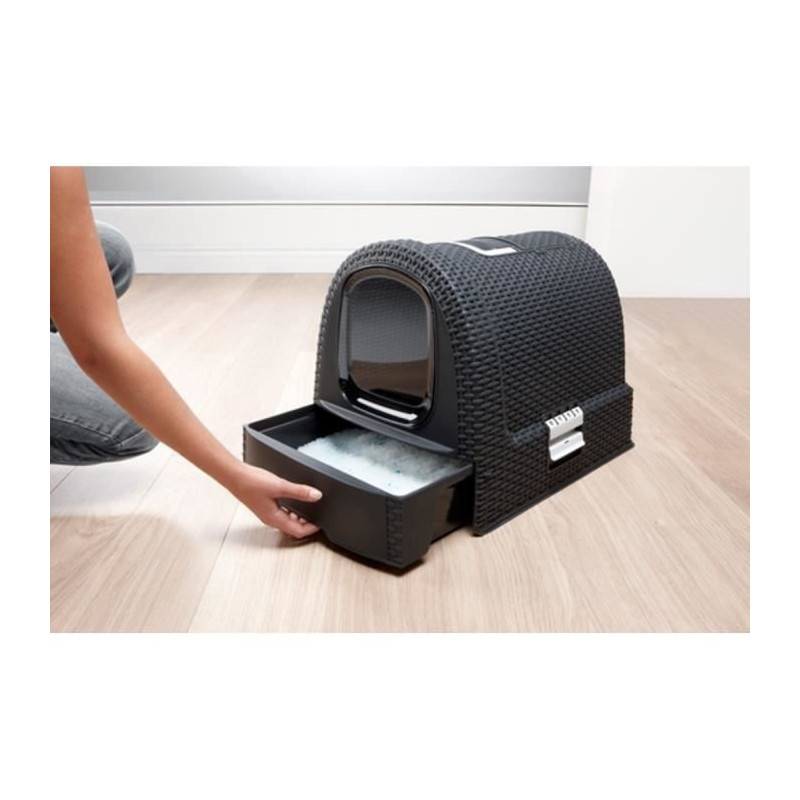 Curver Bac A Litiere Pour Chats 51 X 38,5 X 39,5 Cm Anthracite - Image 2
