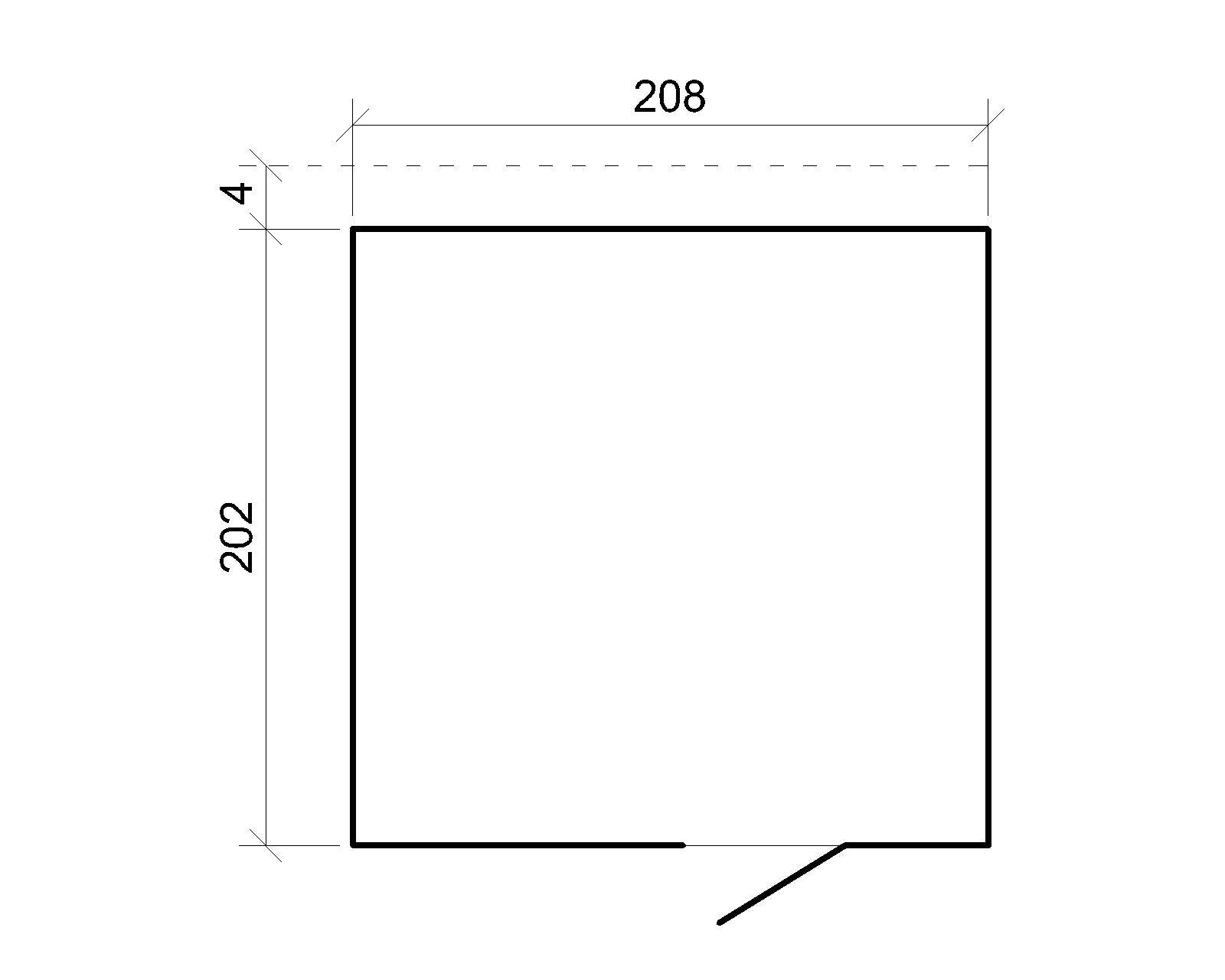 Timbela - Abri de jardin en bois - 4,20 m² / 206x208xH210 cm - Timbela M325F1 - Image 6