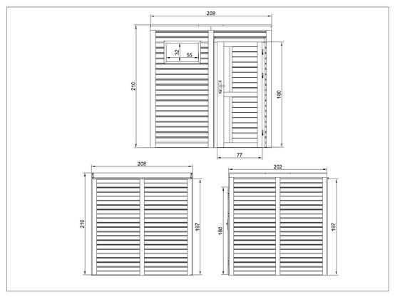 Timbela - Abri de jardin en bois - 4,20 m² / 206x208xH210 cm - Timbela M325F1 - Image 5