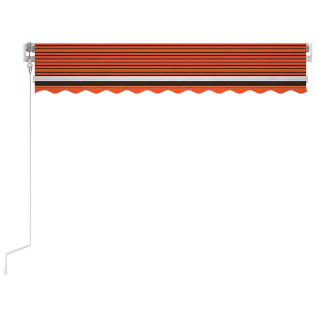 Vidaxl - Auvent automatique capteur de vent/LED 350x250 cm Orange/marron vidaXL 3068895 - Image 9