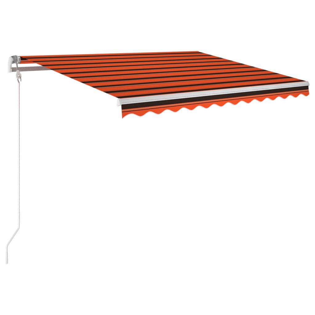Vidaxl - Auvent automatique capteur de vent/LED 350x250 cm Orange/marron vidaXL 3068895 - Image 2