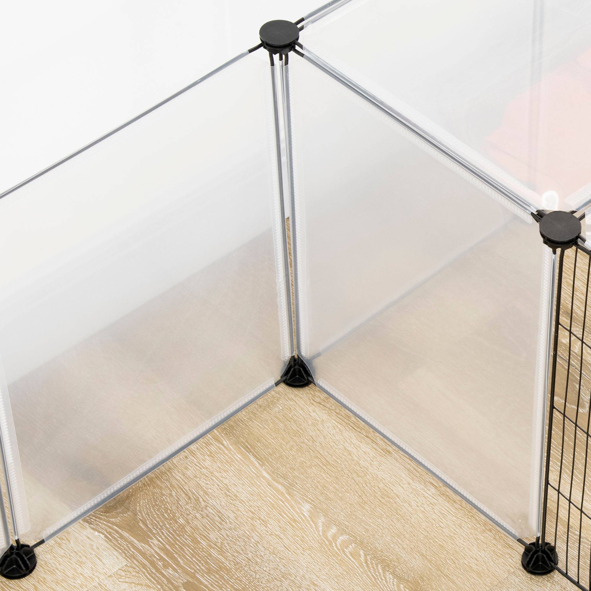 Enclos Modulaire Acier Animaux Petits Rongeurs Parc Modulable 175x70x45cm Noir - ComfortXL Outdoor Living - Image 10