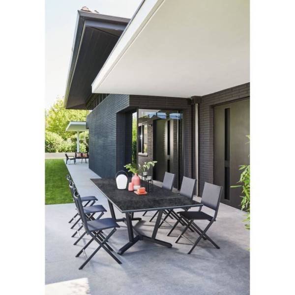 Table de jardin - Rectangulaire - Extensible - Structure en aluminium - Jusqu'a 12 p. - VITA - Proloisirs - Image 4