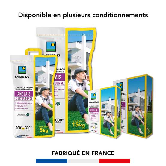 Gazon Anglais et Ultra dense - Aspect Prestigieux Parcs Anglais - Tapis Dense Effet velours - Densité Extrême - 15KG - BARENBRUG - Image 6