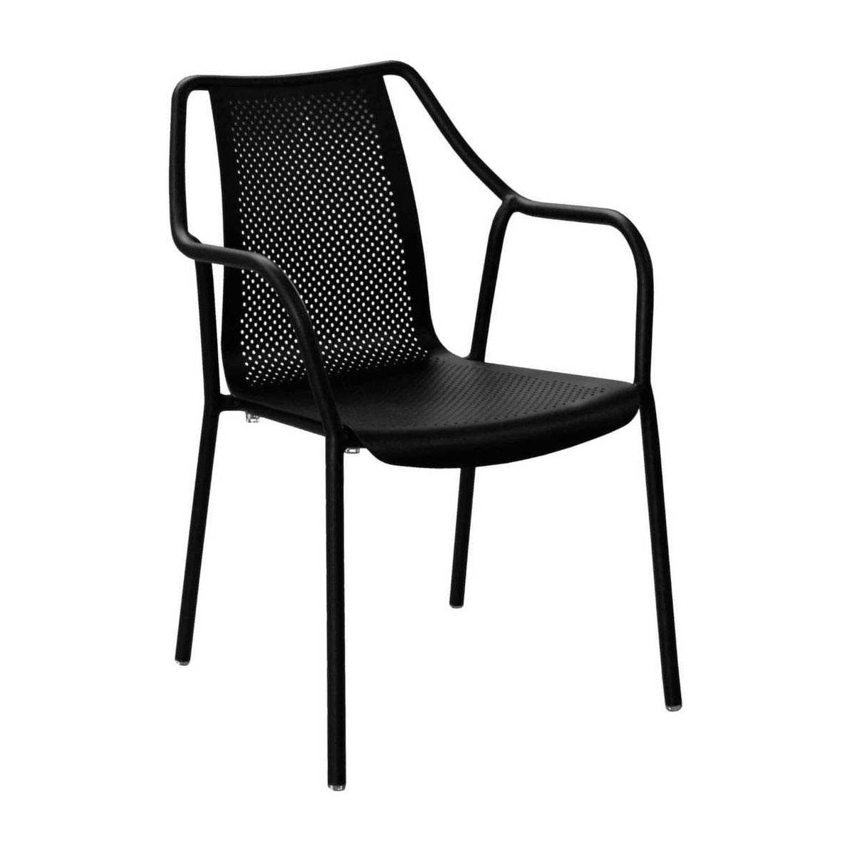 Proloisirs - Fauteuil de jardin empilable en aluminium Bari - Image 1