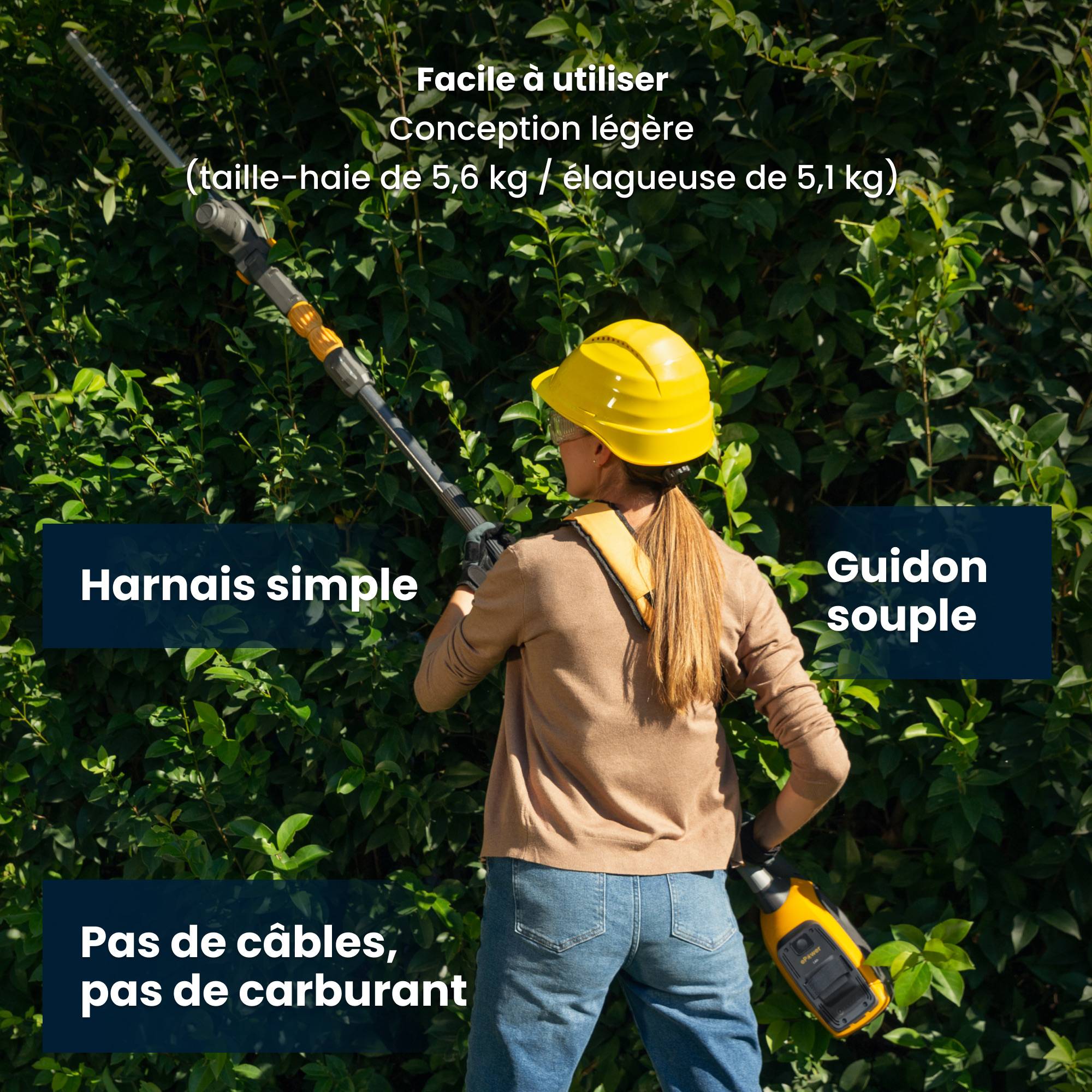 Stiga - Outil multifonction MT 500e, taille-haie & élagueuse, lame 46 cm, manche télescopique - STIGA - Image 6