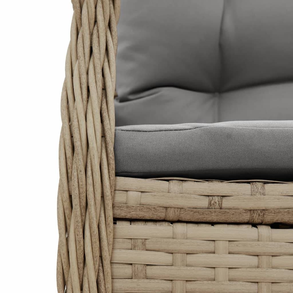 Chaise bois composite 2 places rotin beige 55 x 60 x 93 cm - Prolenta premium p3131.9 - Image 9