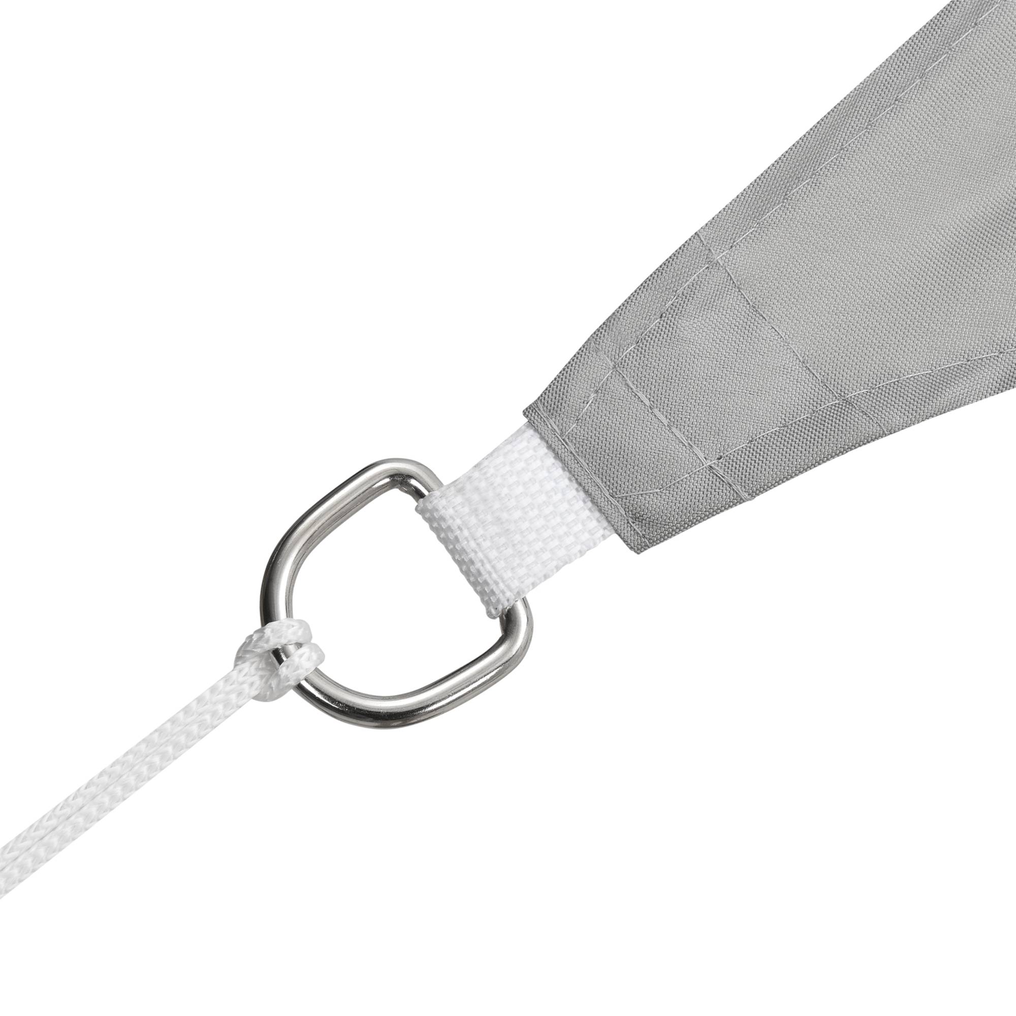 Voile d'Ombrage Lerma Carrée Gris Clair 2 x 2 m [en.casa] - Image 5