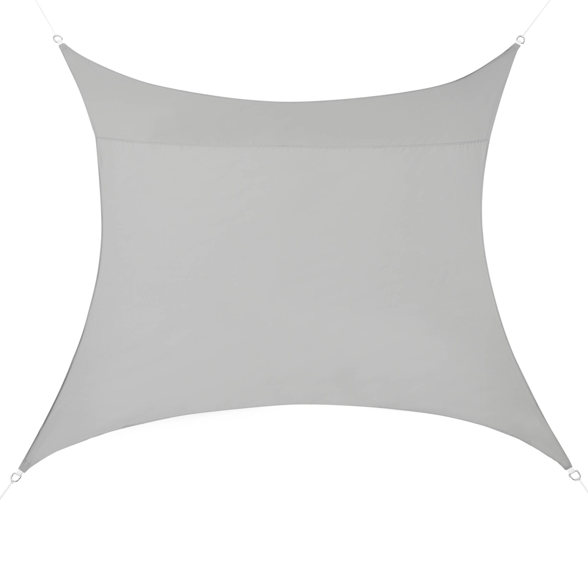 Voile d'Ombrage Lerma Carrée Gris Clair 2 x 2 m [en.casa] - Image 1