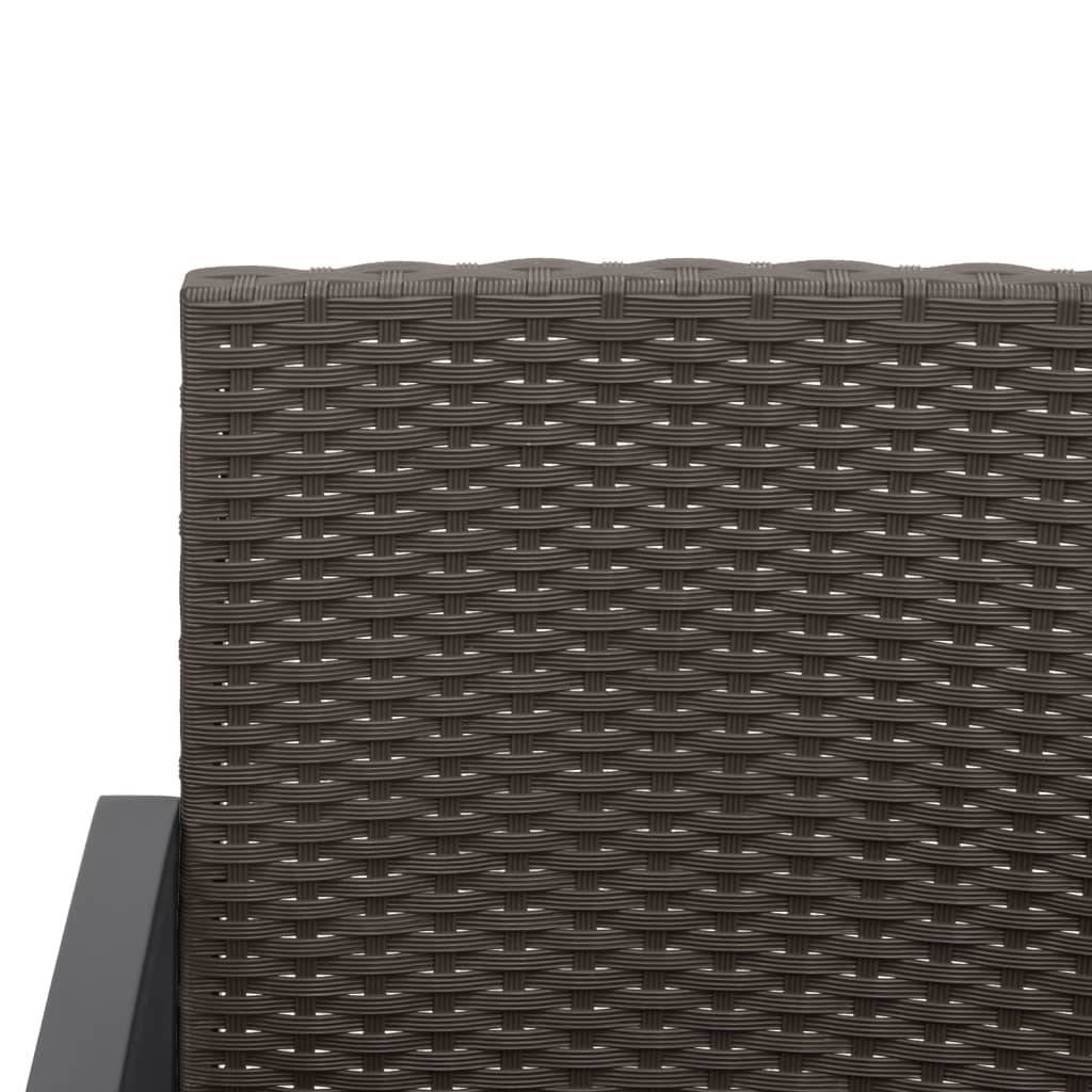 Vidaxl - Ensemble à manger de jardin avec coussins 5 pcs-Salons de jardin marron rotin PP - Image 5