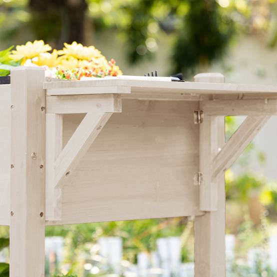 Sans Marque - Jardinière sur Pied - Potager sur roulettes - étagère, Tablette Rabattable, Inserts d'irrigation, Feutre de Drainage - Image 10