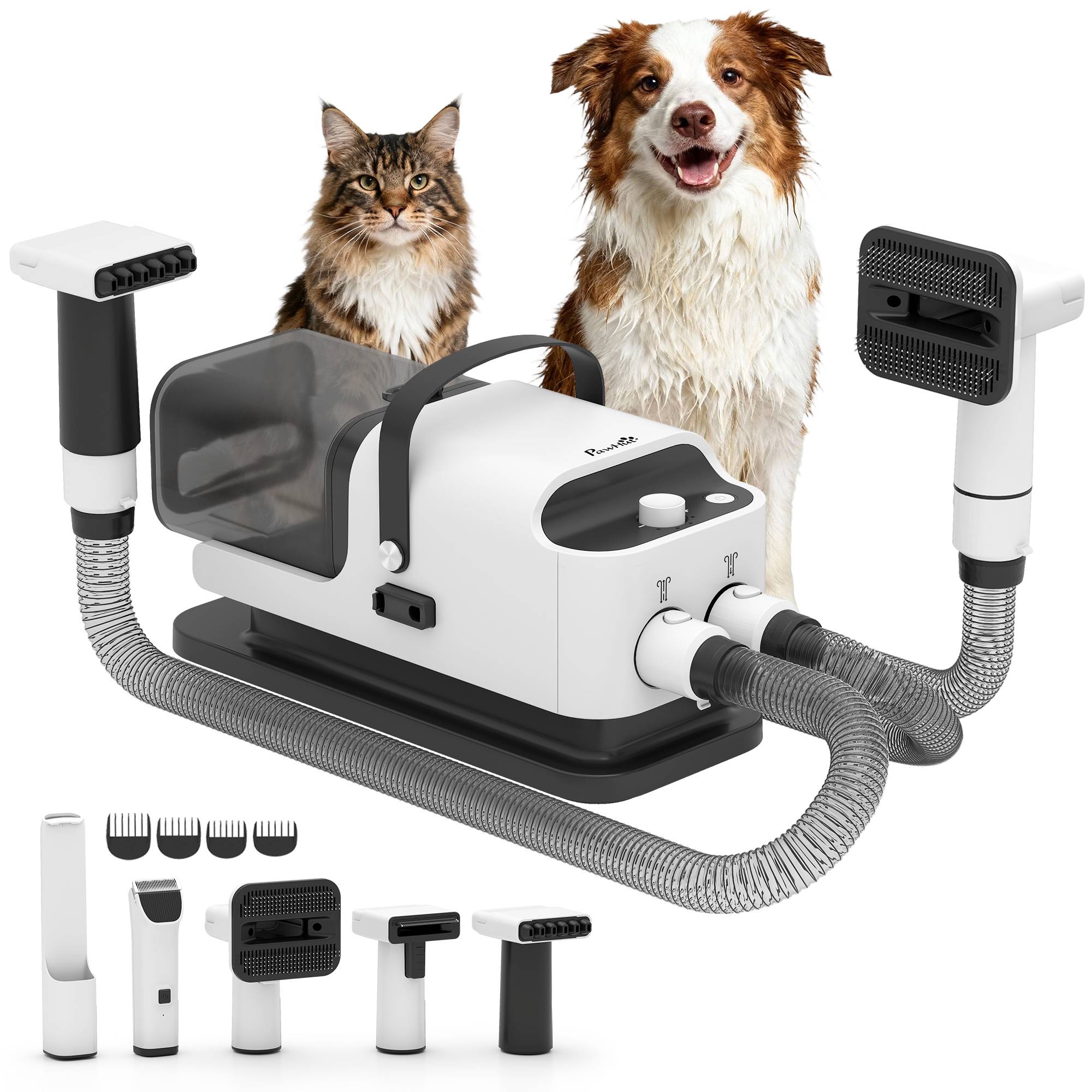 Sans Marque - Tondeuse chien aspirateur intégré tondeuse silencieuse blanche - Image 1