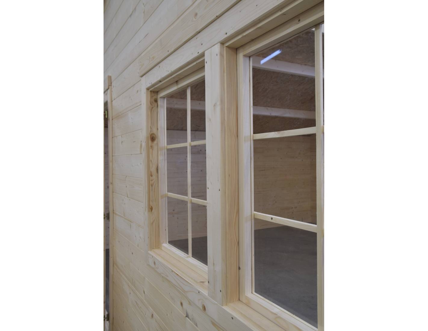 Altanka - Abri de jardin en bois - 30m2 - 6x5m - Ep. 40mm - Couleur: naturel - DOM599 - ALTANKA - Image 9