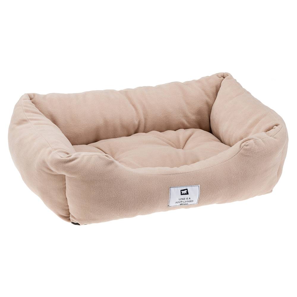 Ferplast - Canapé Lit pour Chiens et Chats COCCOLO MICROFLEECE 50 Doux Micropolaire Lavable Beige - Image 1