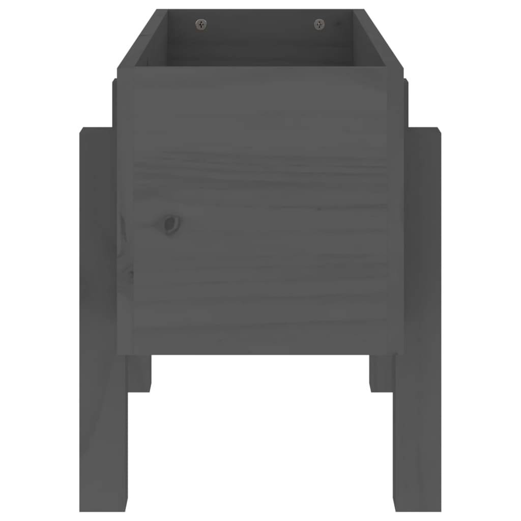 Vidaxl - Jardinière gris 62x30x38 cm bois massif de pin vidaXL 825179 - Image 5