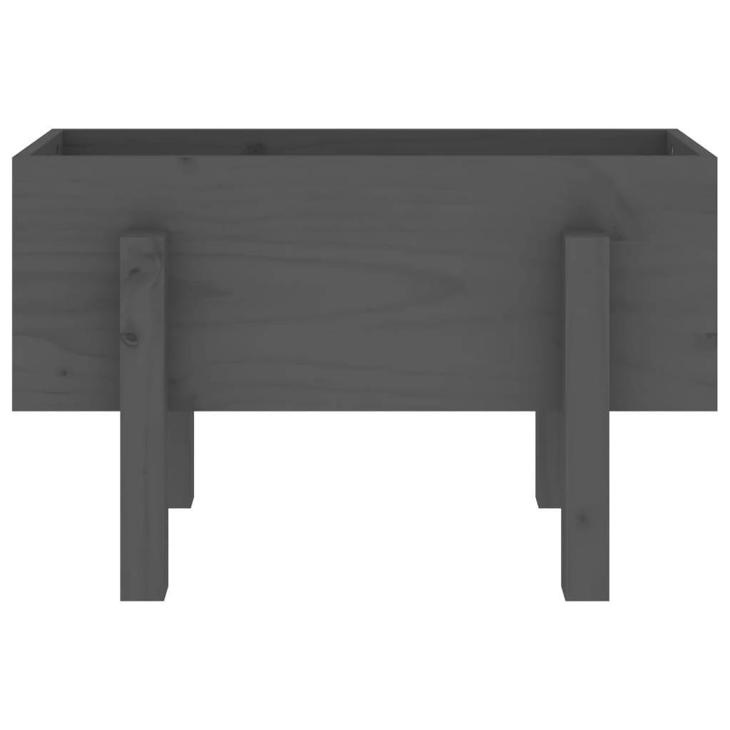Vidaxl - Jardinière gris 62x30x38 cm bois massif de pin vidaXL 825179 - Image 9