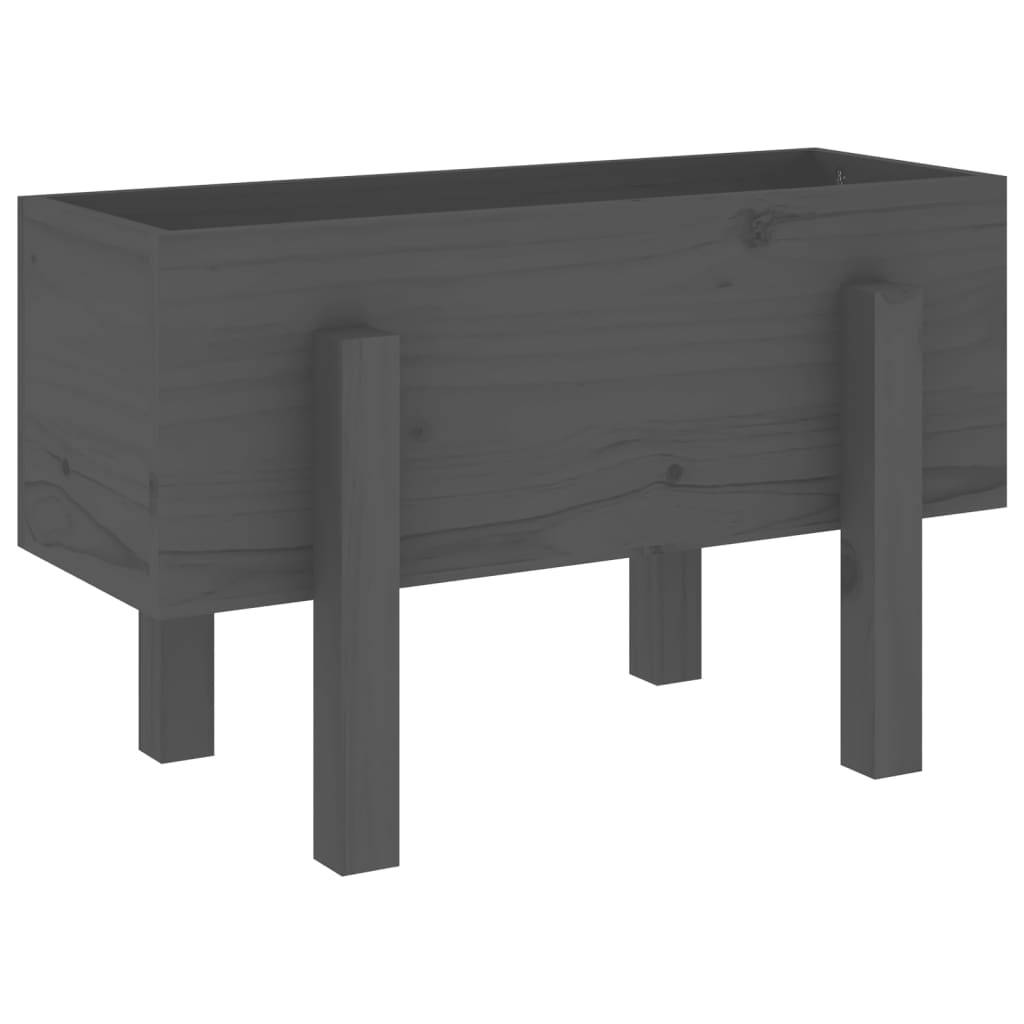 Vidaxl - Jardinière gris 62x30x38 cm bois massif de pin vidaXL 825179 - Image 2