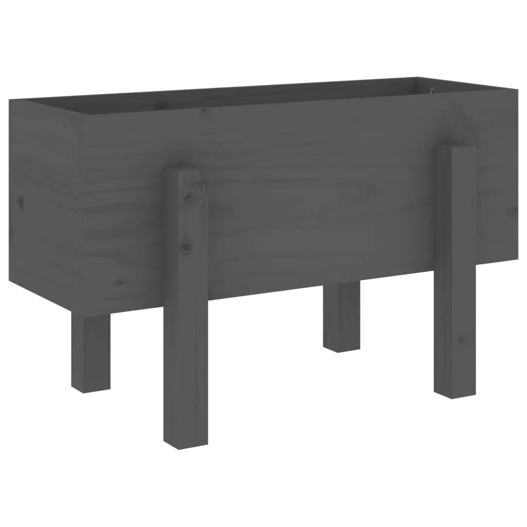 Vidaxl - Jardinière gris 62x30x38 cm bois massif de pin vidaXL 825179 - Image 7