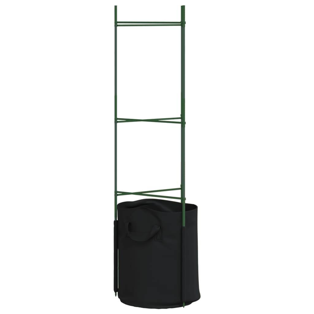 Kit de 4 Cages à Tomates Acier avec Sacs de Plantation pour Culture en Pot Jardin Vert 116 cm – ComfortXL Outdoor Living - Image 6