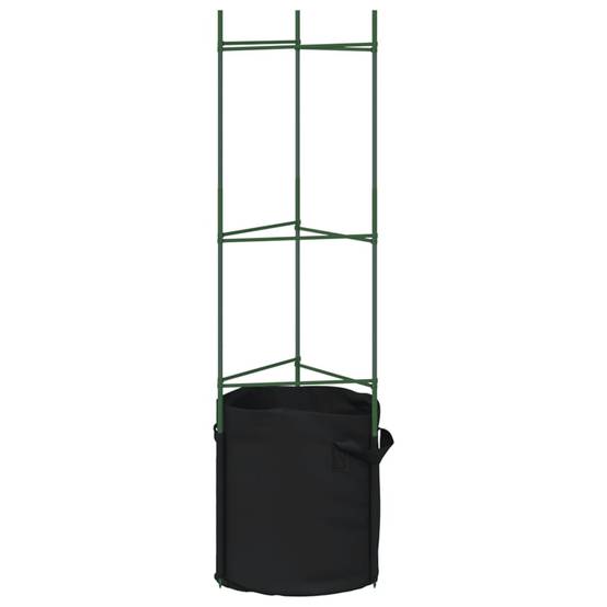 Kit de 4 Cages à Tomates Acier avec Sacs de Plantation pour Culture en Pot Jardin Vert 116 cm – ComfortXL Outdoor Living - Image 5