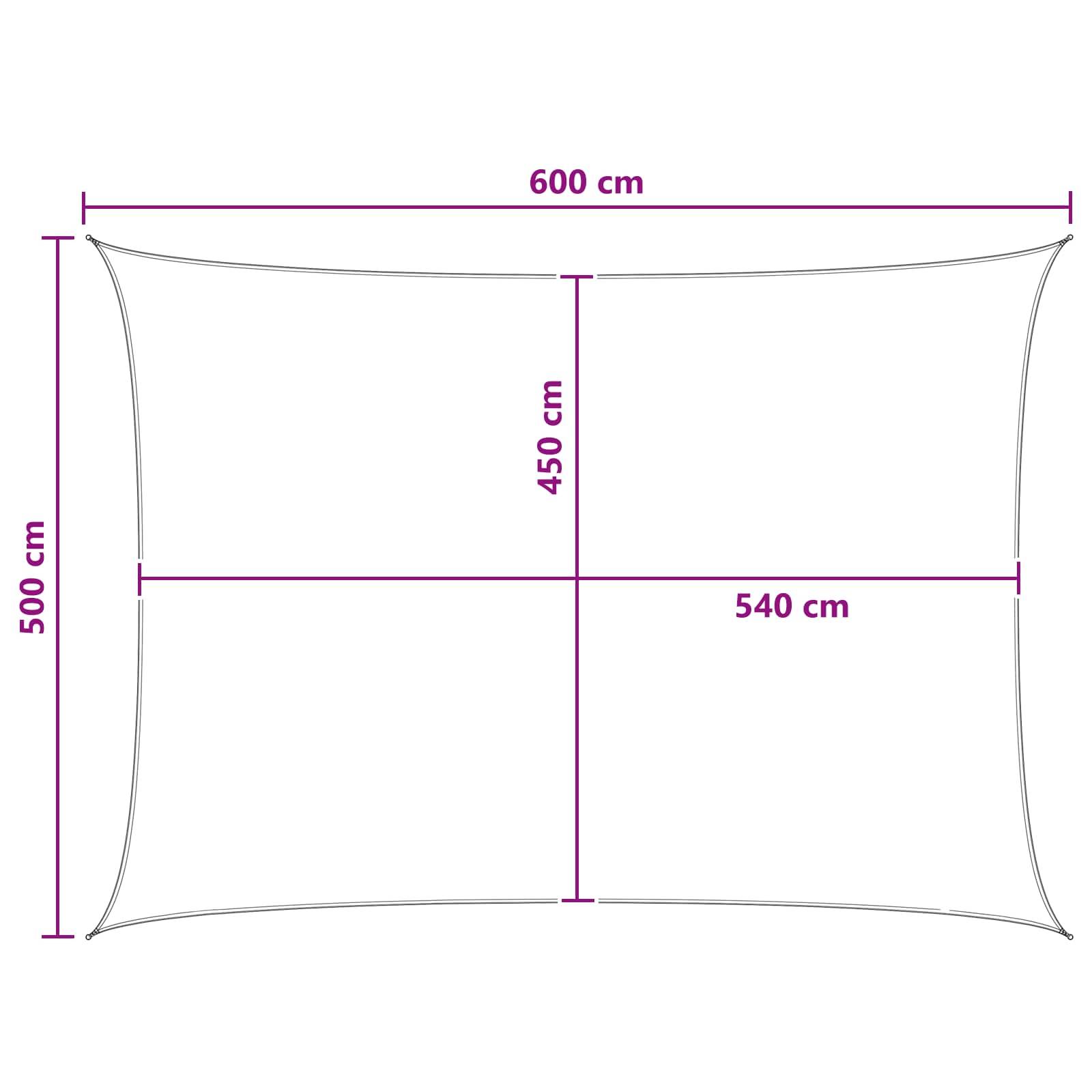 PANGIVO - Voile d'ombrage HDPE jaune et blanc 500 x 600 cm - PANGIVO - Image 7