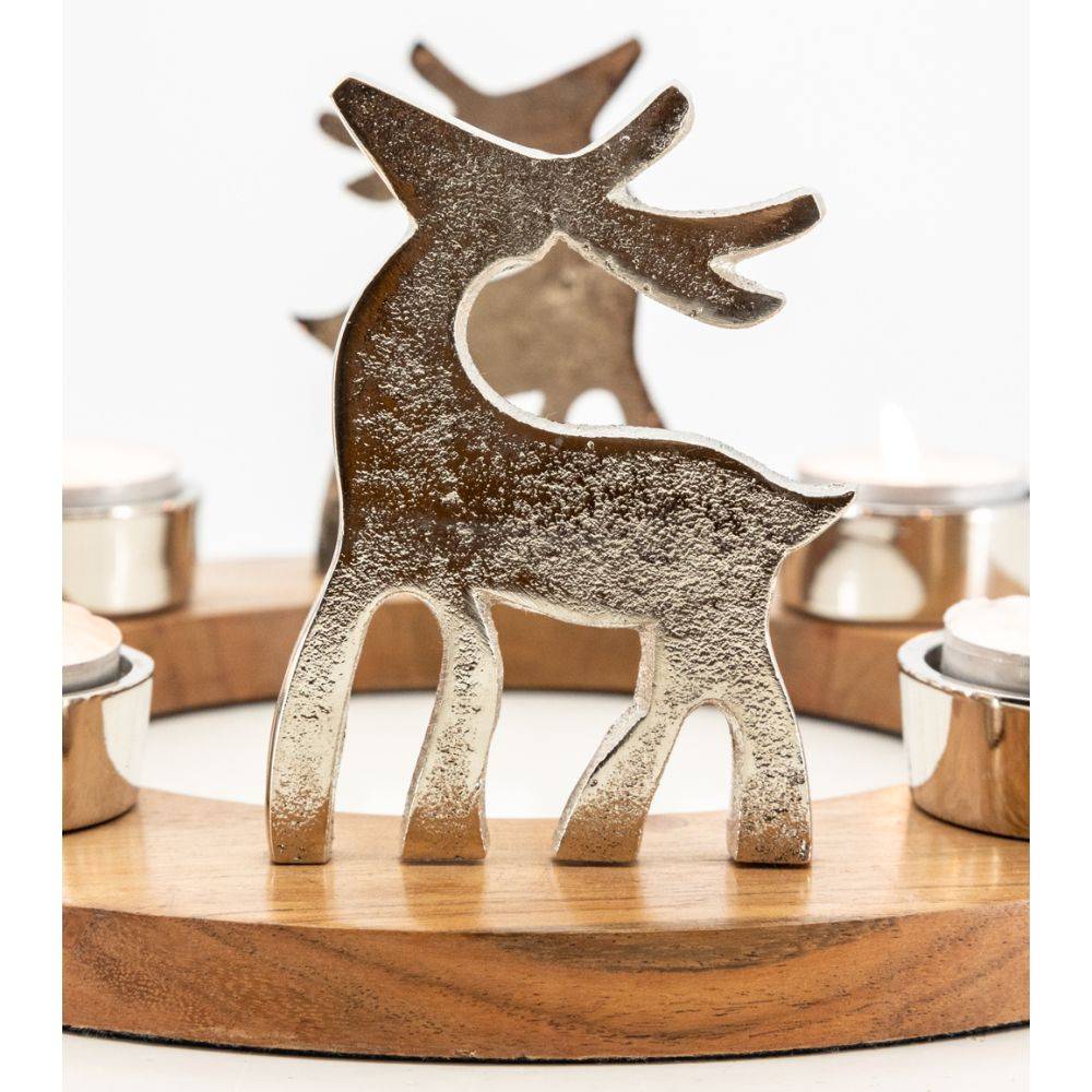 Aubry Gaspard - Support 4 bougies en bois et aluminium - Image 2