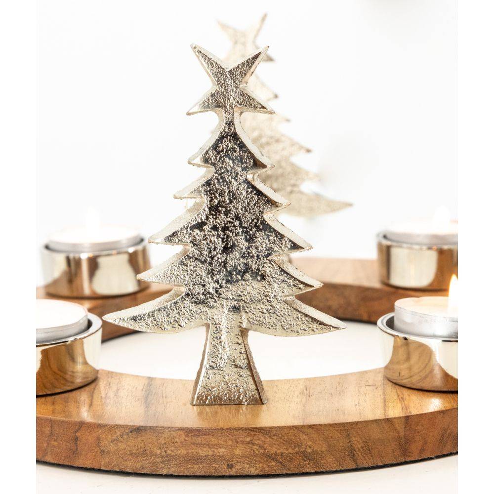 Aubry Gaspard - Support 4 bougies en bois et aluminium - Image 4