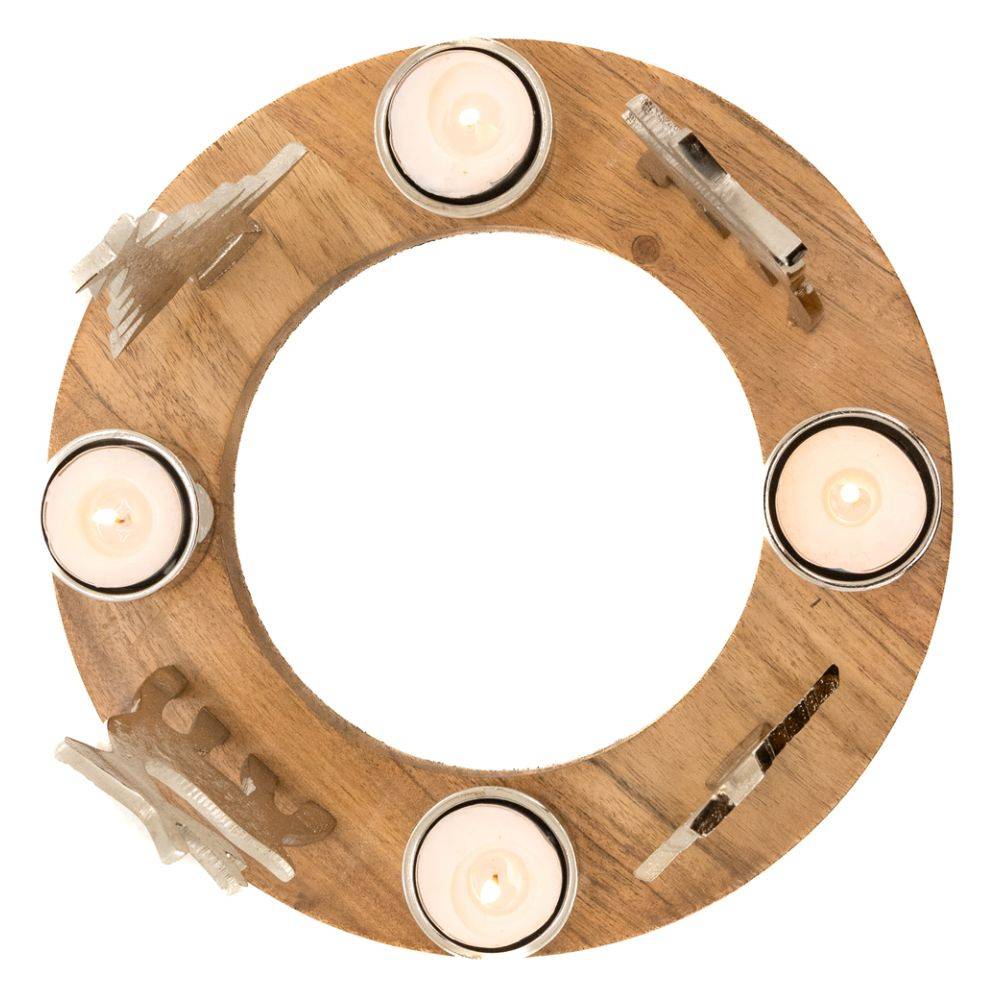 Aubry Gaspard - Support 4 bougies en bois et aluminium - Image 3