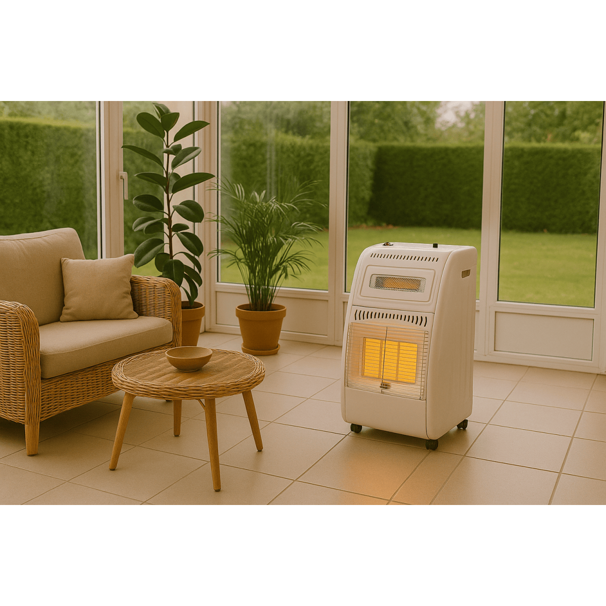 Poêle à gaz 5700W Chauffage d'appoint Hybride Gaz et Électrique 20-100 m² - Piezo KOMBI LINE - Image 7