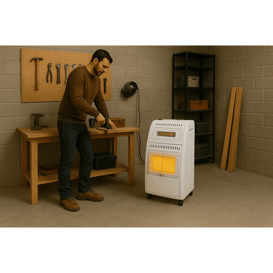 Poêle à gaz 5700W Chauffage d'appoint Hybride Gaz et Électrique 20-100 m² - Piezo KOMBI LINE - Image 8