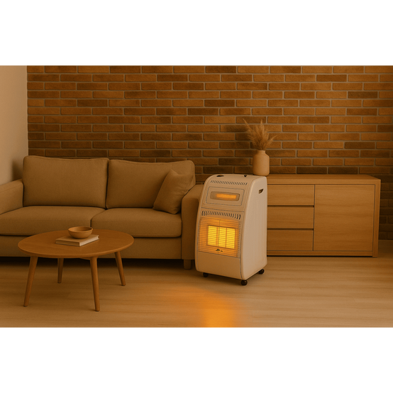 Poêle à gaz 5700W Chauffage d'appoint Hybride Gaz et Électrique 20-100 m² - Piezo KOMBI LINE - Image 9