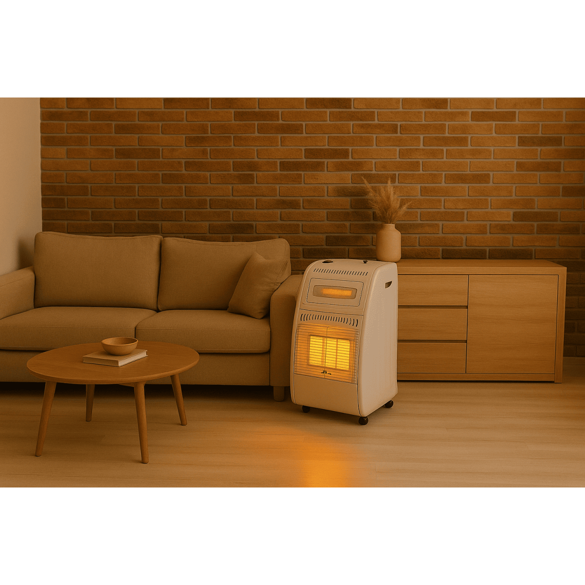 Poêle à gaz 5700W Chauffage d'appoint Hybride Gaz et Électrique 20-100 m² - Piezo KOMBI LINE - Image 9