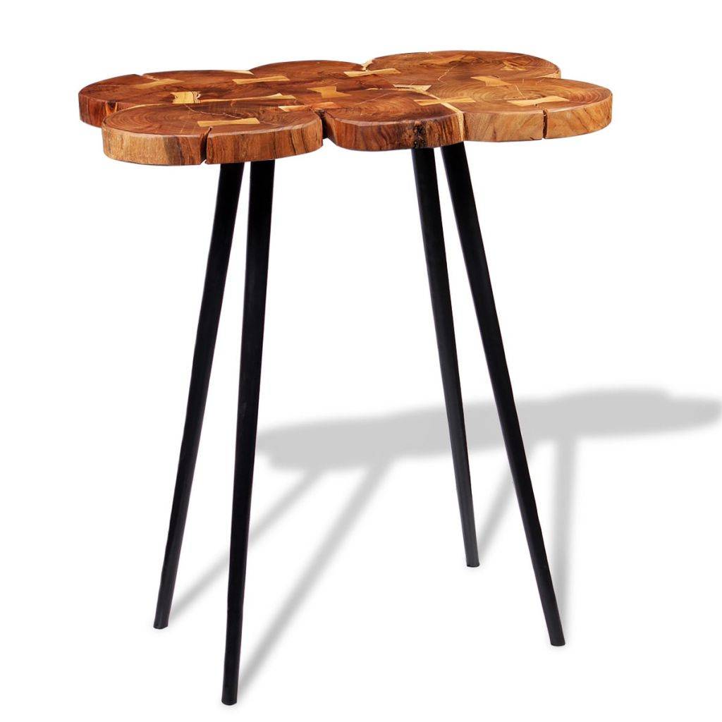Helloshop26 - Table haute mange debout bar bistrot bois d'acacia massif 110 cm - Image 4