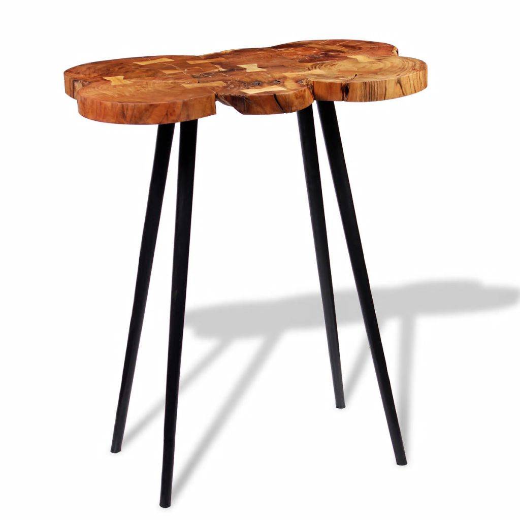Helloshop26 - Table haute mange debout bar bistrot bois d'acacia massif 110 cm - Image 3