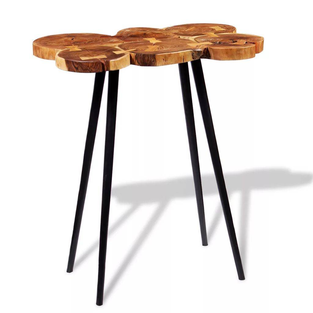 Helloshop26 - Table haute mange debout bar bistrot bois d'acacia massif 110 cm - Image 2