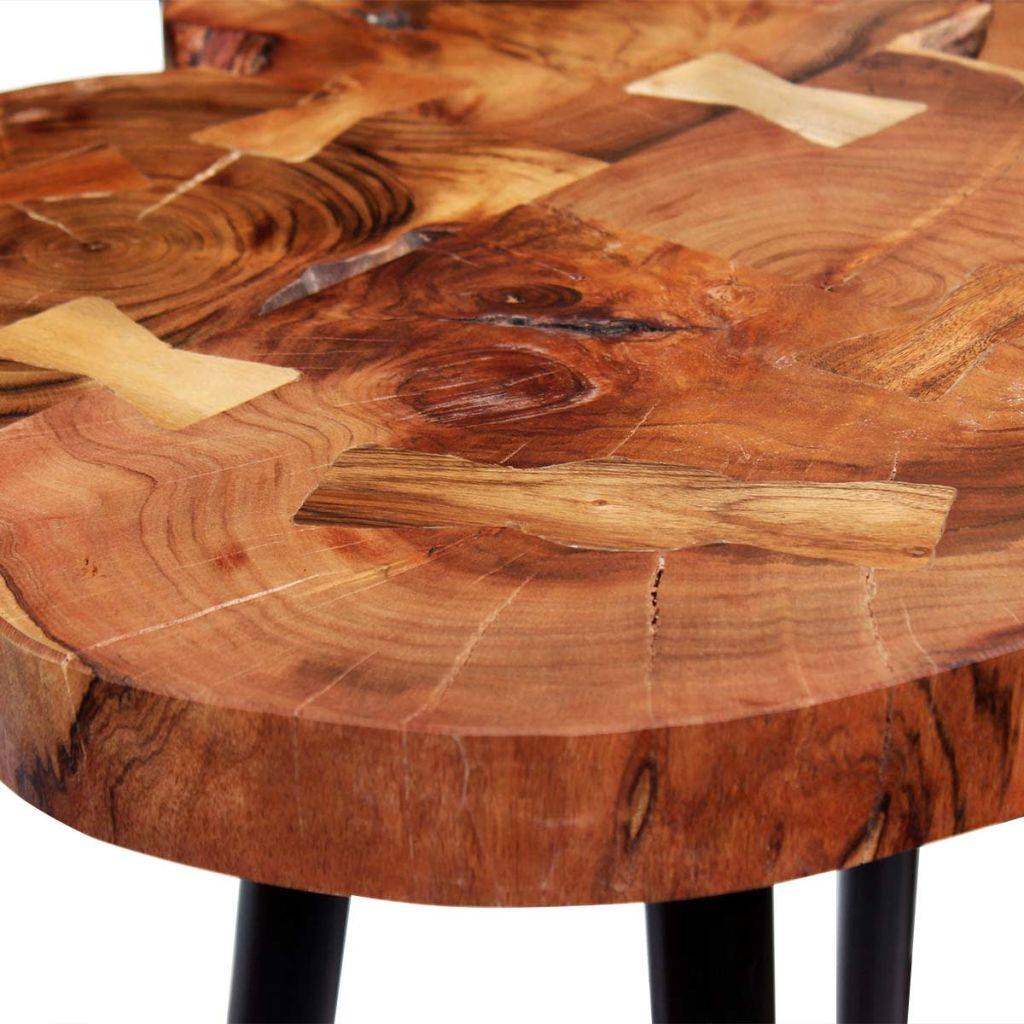 Helloshop26 - Table haute mange debout bar bistrot bois d'acacia massif 110 cm - Image 7