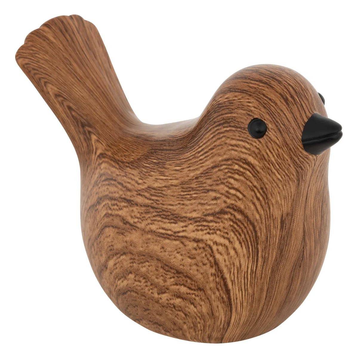 Lot de 2 Oiseaux en Dolomite "Family Corner" 14cm Marron - Image 3