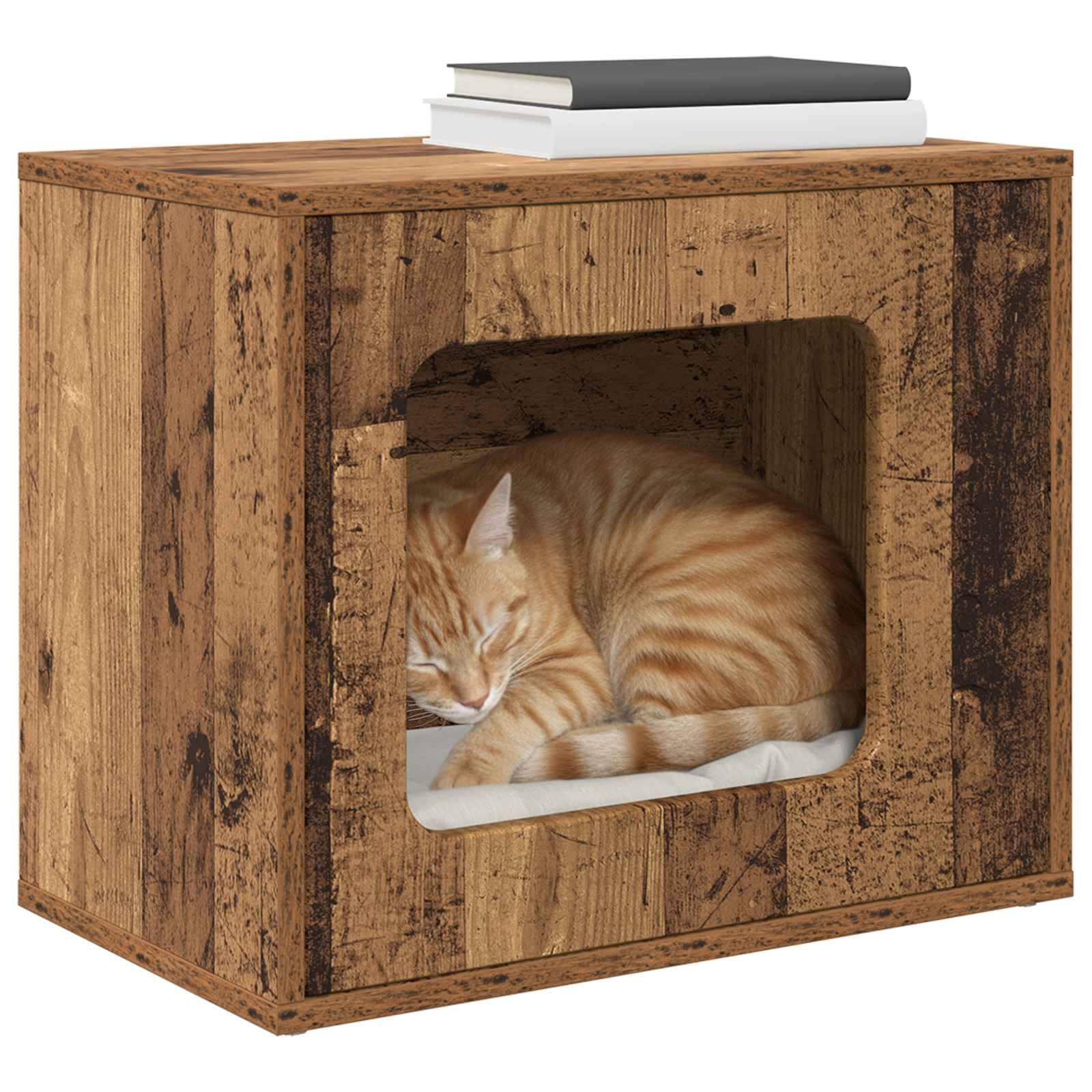 Vidaxl - Maison pour chat Bois ancien 51 x 30 x 42,5 cm vidaXL 8000651 - Image 4