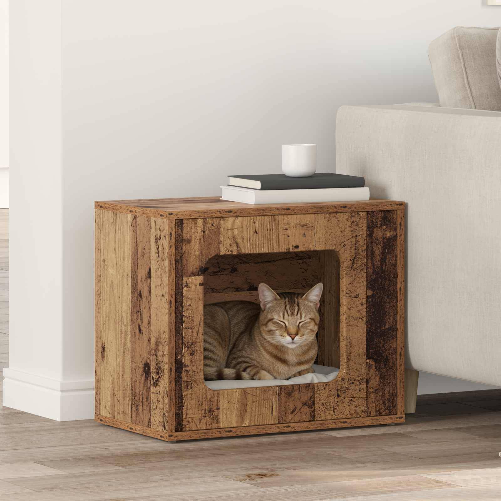 Vidaxl - Maison pour chat Bois ancien 51 x 30 x 42,5 cm vidaXL 8000651 - Image 1