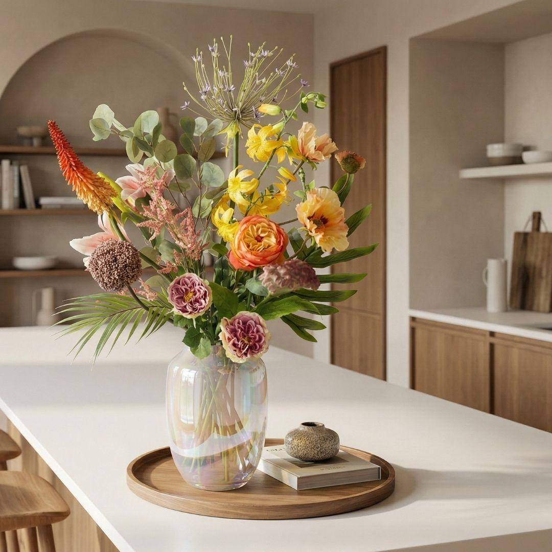 Bouquet de fleurs artificielles chic tropical - 13 tiges - ↕105cm - Plante artificielle - Image 3