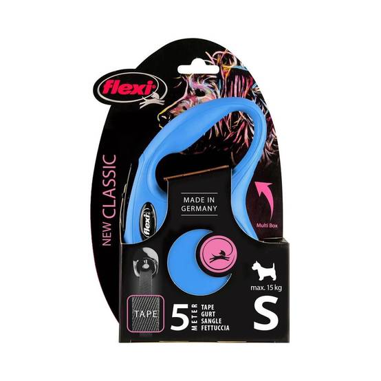 Flexi - Laisse sangle 5 mètres S Max 15 KG bleu laisse pour chien - Image 2
