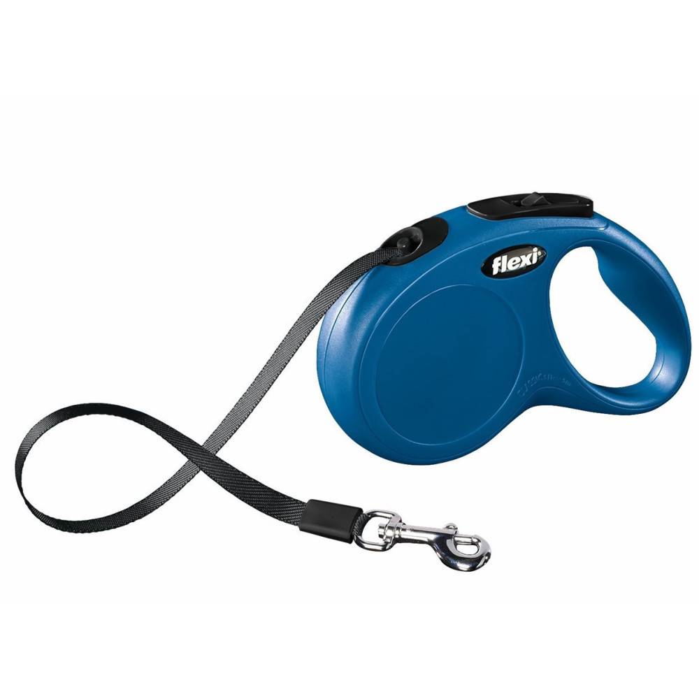 Flexi - Laisse sangle 5 mètres S Max 15 KG bleu laisse pour chien - Image 1