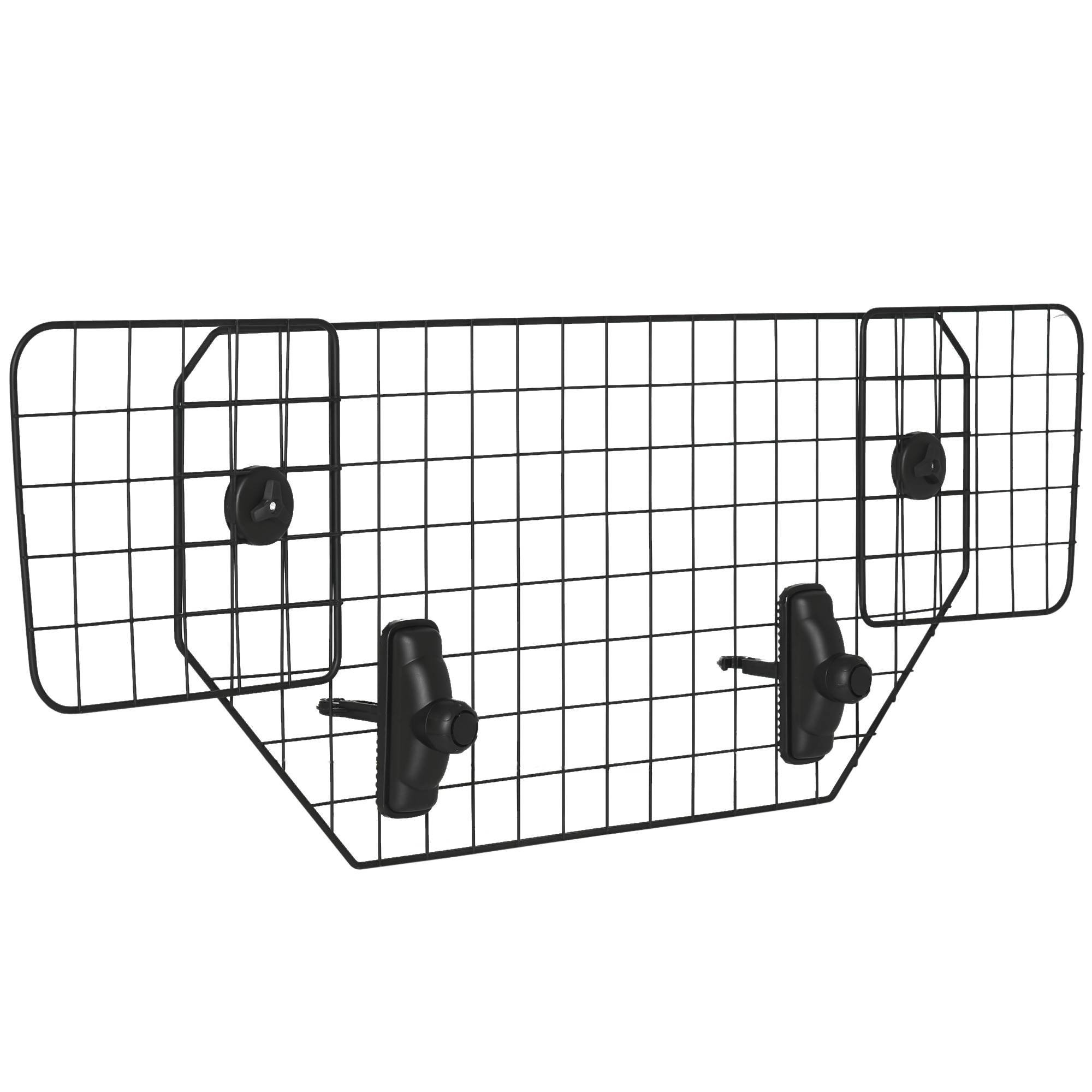 Grille de protection universelle pour chien barrière de sécurité de voiture pour chiens largeur ajustable 90-120 cm noir - Image 1